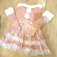 サンタ コスプレ うさぎ バニーガール ピンク　シュガー　レースのサムネイル