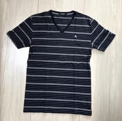 バーバリーブラックレーベル　Tシャツ　ボーダー　ブラック×グレー　サイズ2のサムネイル