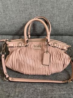 COACH マディソン レザー 2way ショルダーバッグ ピンクのサムネイル