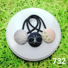 732 ミナペルホネン✨ハンドメイドヘアゴム✨サムタイム ちょうちょ