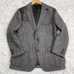 極美品 スコッチハウス ツイード ウール ハンティングジャケット Mくるみボタン 極美品✨ザスコッチハウス ハンティングジャケット ツイード 本革 胡桃