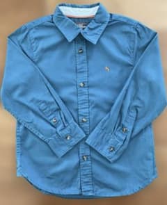 H&M キッズ　長袖ワイシャツ　グリーン　EUR116 110、120サイズ