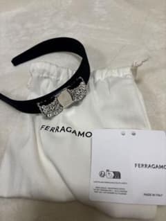 Salvatore Ferragamo カチューシャ ビジュー ブラックのサムネイル