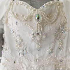 ドレス 前ミニ 白 ピンクのサムネイル