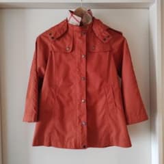 BURBERRY キッズ コート オレンジ フード取り外し可　130cmのサムネイル