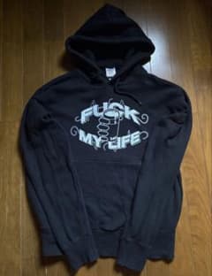 I ❤️ OKM パーカー fuck my life flexwitme Flexwitme ブラック fuckmylife パーカー - メルカリ