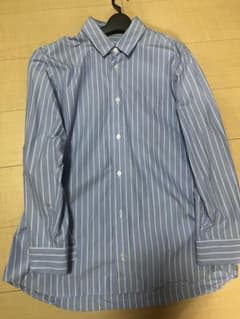 ATON 青ストライプ 長袖シャツ T160-170のサムネイル