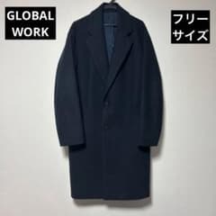 WOOLLY TEC ウーリーテック GLOBAL WORK ネイビー コート - メルカリ