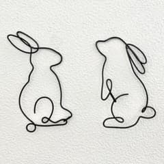 ワイヤークラフト　ワイヤーアート　【うさぎ　セット】のサムネイル
