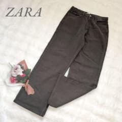 Zara Wide Denim Pants (L) Gray - Relaxed Fit, Flattering Style, Adult Casual