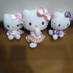 ハローキティ ぬいぐるみ マスコット 3点セットのサムネイル