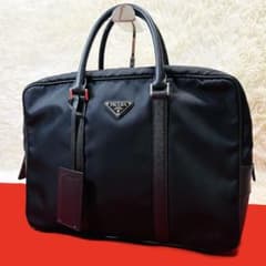 PRADA プラダ ビジネスバッグ レザー ナイロン ブラック 2VE661 - メルカリ