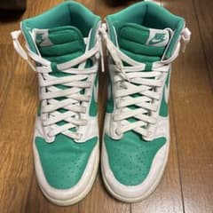 カ*ジ様 NIKE Dunk High グリーン ホワイト スニーカーのサムネイル