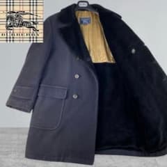 希少 バーバリーズ カシミヤ入りダブル ブルゾン L相当 ボア