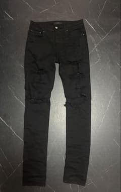 早い者勝ち確実正規品 AMIRI ダメージ crush スリムフィット スキニー 