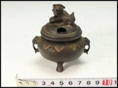 古銅 獅子蓋 小さな香炉 骨董品(K-YC474) 古銅 獅子蓋 小さな香炉 骨董品(K-YC474) - メルカリ