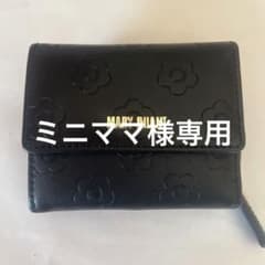 MARY QUANT 三つ折り財布 ブラック 花柄のサムネイル