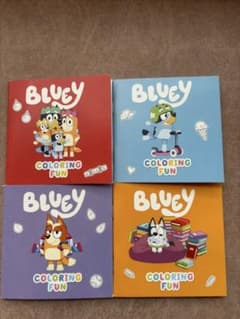 Bluey Coloring Fun 미니북 색칠하기 책 4권 세트 게임북