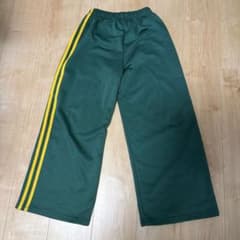 キッズ グリーン×イエロー ラインパンツのサムネイル