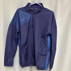 ASICS ウォームアップウェア L ネイビー/ブルー