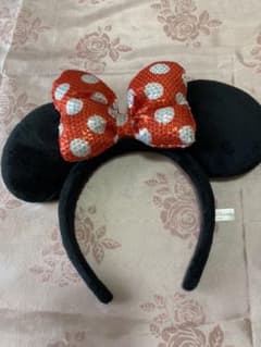 ミニーカチューシャ ディズニーカチューシャ  スパンコールのサムネイル