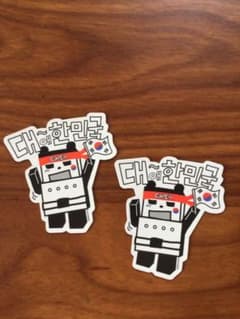 韓国雑貨　ステッカー　シール　4枚セット　ハングル 韓国語　Artbox