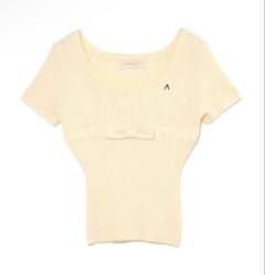 andmary waffle ribbon tops color ivory - メルカリ