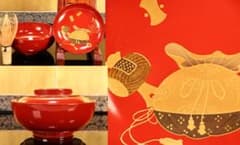 BK420　時代輪島塗　宝尽くし図金蒔絵　吸物椀　一客　木製　茶道具 懐石 菓子のサムネイル