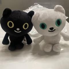 【新品未使用】ヤマト運輸 ②クロネコ&シロネコぬいぐるみとミニタオル 非売品のサムネイル