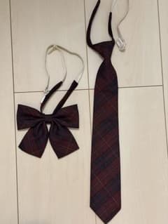スクールネクタイ リボン セット ワンタッチ式 チェック柄 制服のサムネイル