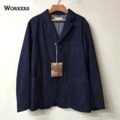 新品未使用】WORKERS インディゴヘリンボーン ラウンジジャケット 40 