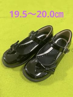 TOPVALU キッズ フォーマルシューズ ブラック 19.5cm〜20.0㎝のサムネイル