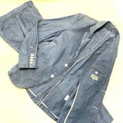 b*u様 美品 アローズ 洗える セットアップ デニム インディゴ 段返りのサムネイル