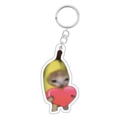 輸入品　バナナキャット　キーホルダー　バナナ猫　バナナ　猫　キャットのサムネイル