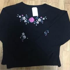 新品 大人気刺繍ワイドネックニット wcloset ダブルクローゼット かわいいのサムネイル