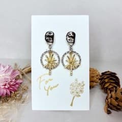 19 ハンドメイド ピアス イヤリング ゴールド シルバー 上品 シック