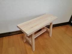 国産桧ほぞ組】木製フラワースタンド 幅50cm×高30cm 花台 水槽台 踏台