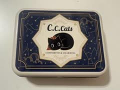 C.C. Cats 黒猫デザイン収納缶のサムネイル