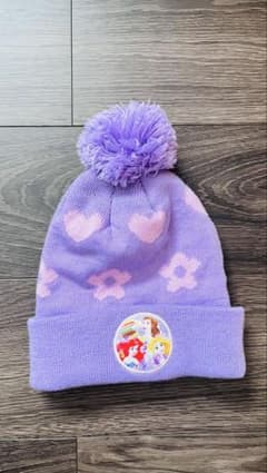 ディズニー紫色ニット帽 17x54cm - メルカリ