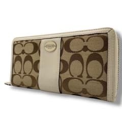 クロエ 南京鍵 付き レザー 折りたたみ 財布 ダークブラウン