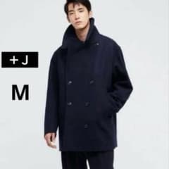 ユニクロ +J ジルサンダー ウールブレンド オーバーサイズ ピーコート