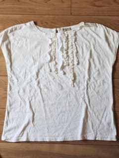 サマンサモスモス　ホワイト フリル付き Tシャツ 半袖のサムネイル