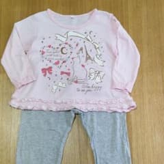 ピンク　ネコ　キラキラ　薄手　パジャマのサムネイル