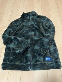 Navy. フリースジャケット 迷彩柄 カモフラ ジップアップ カモフラージュ