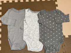 のんのんあゆ様専用　長袖肌着 ロンパース　7枚セットのサムネイル