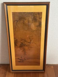 清輝壽平 五清図 掛け軸（額装）国立故宮博物院認定「故宮金箔書画複製