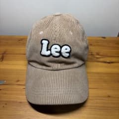 【Lee】 コーデュロイ キャップ ベージュ ロゴ刺繍 帽子 メンズ レディースのサムネイル