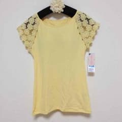 もふ様専用  新品☆袖レースTシャツ ブラカップ付きのサムネイル