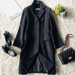 美品✨マックスマーラ ロングコート 柔らかウール 女優襟 銀タグ