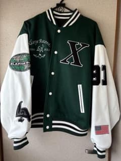 XLARGE スタジャン グリーン ホワイトのサムネイル